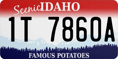 ID license plate 1T7860A