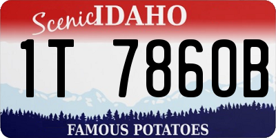 ID license plate 1T7860B