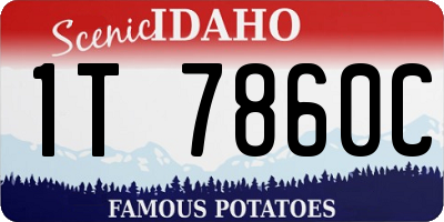 ID license plate 1T7860C