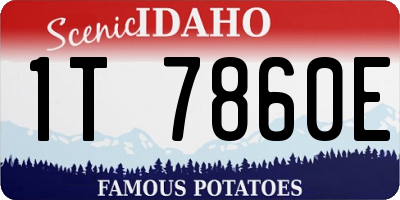 ID license plate 1T7860E