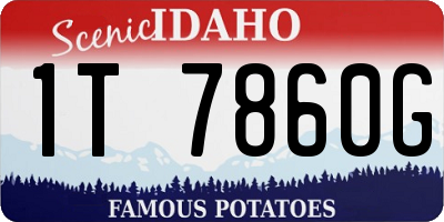ID license plate 1T7860G