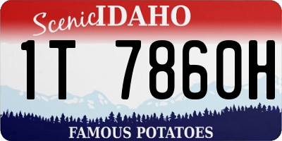 ID license plate 1T7860H