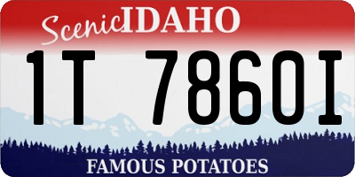 ID license plate 1T7860I