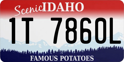 ID license plate 1T7860L