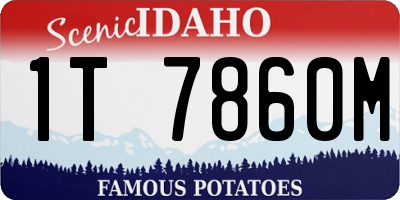 ID license plate 1T7860M