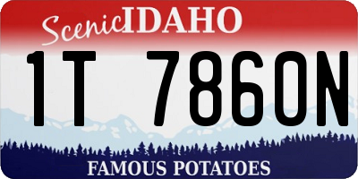 ID license plate 1T7860N