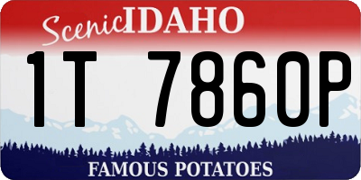 ID license plate 1T7860P