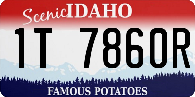 ID license plate 1T7860R