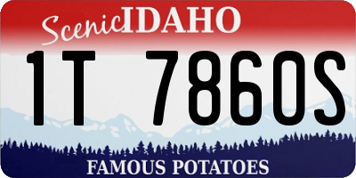 ID license plate 1T7860S