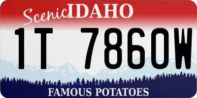 ID license plate 1T7860W