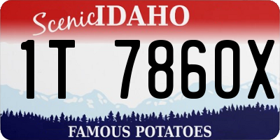 ID license plate 1T7860X