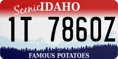 ID license plate 1T7860Z