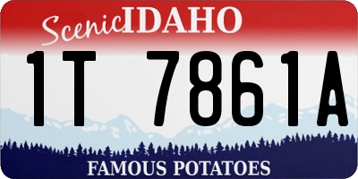 ID license plate 1T7861A