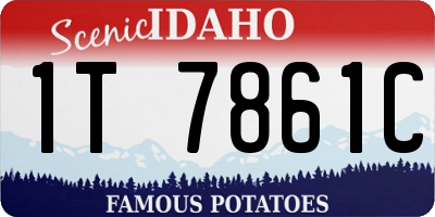 ID license plate 1T7861C