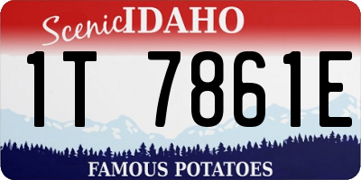 ID license plate 1T7861E