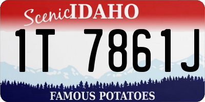 ID license plate 1T7861J
