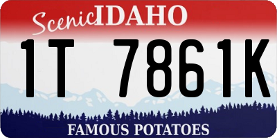 ID license plate 1T7861K