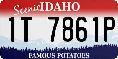 ID license plate 1T7861P