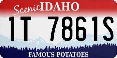 ID license plate 1T7861S