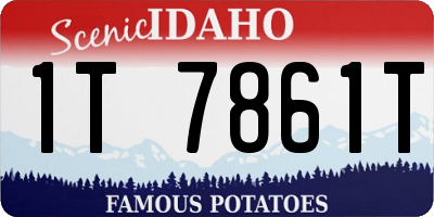 ID license plate 1T7861T