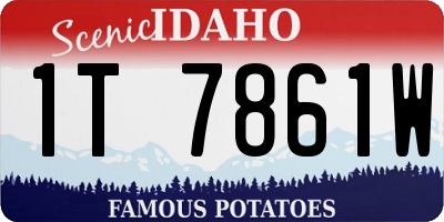 ID license plate 1T7861W