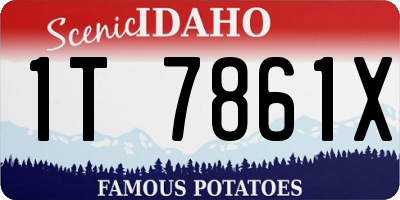 ID license plate 1T7861X