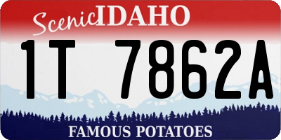 ID license plate 1T7862A