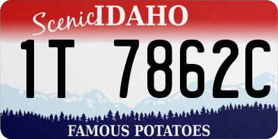 ID license plate 1T7862C