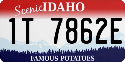 ID license plate 1T7862E