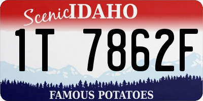 ID license plate 1T7862F