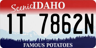 ID license plate 1T7862N