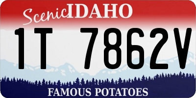 ID license plate 1T7862V