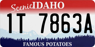 ID license plate 1T7863A