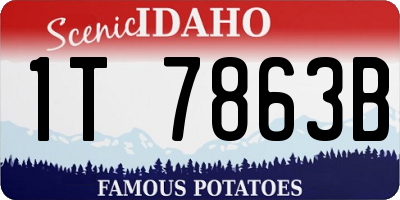 ID license plate 1T7863B