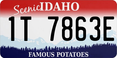ID license plate 1T7863E