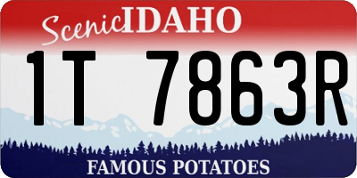 ID license plate 1T7863R
