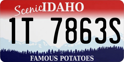 ID license plate 1T7863S