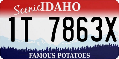 ID license plate 1T7863X
