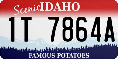 ID license plate 1T7864A