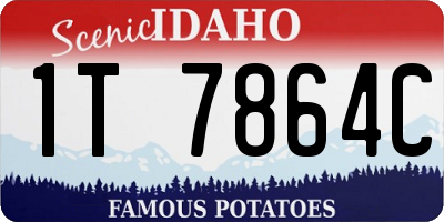 ID license plate 1T7864C