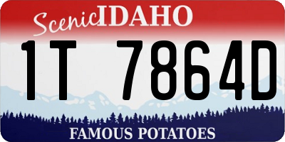 ID license plate 1T7864D