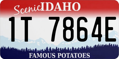 ID license plate 1T7864E
