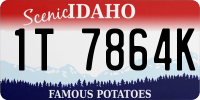 ID license plate 1T7864K