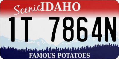 ID license plate 1T7864N