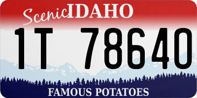 ID license plate 1T7864O