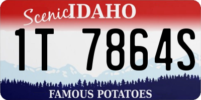 ID license plate 1T7864S