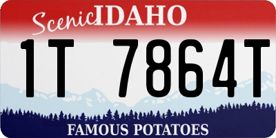 ID license plate 1T7864T