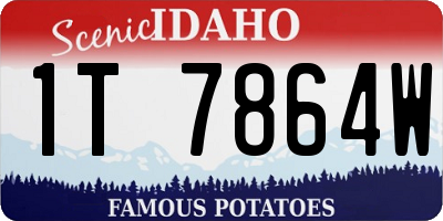 ID license plate 1T7864W