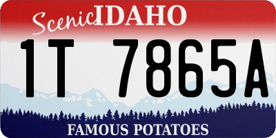 ID license plate 1T7865A