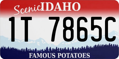 ID license plate 1T7865C